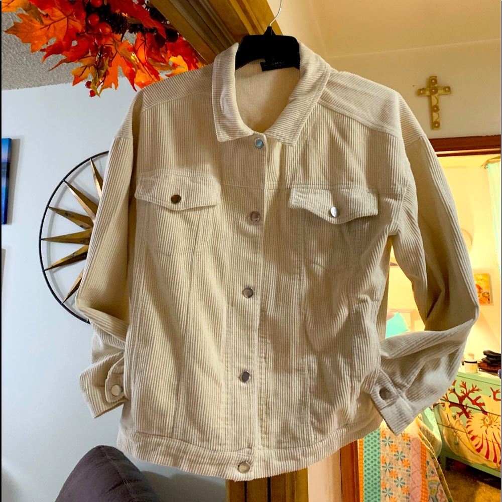Cordoroy jacket ( off white)